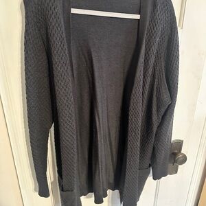Evolution / Women's Gray Open-Front Cardigan Sweater